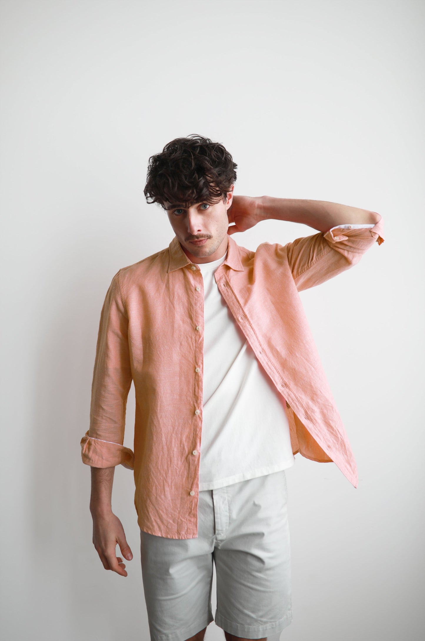 JAMES HAPRER LINEN BLEND LS SHIRT