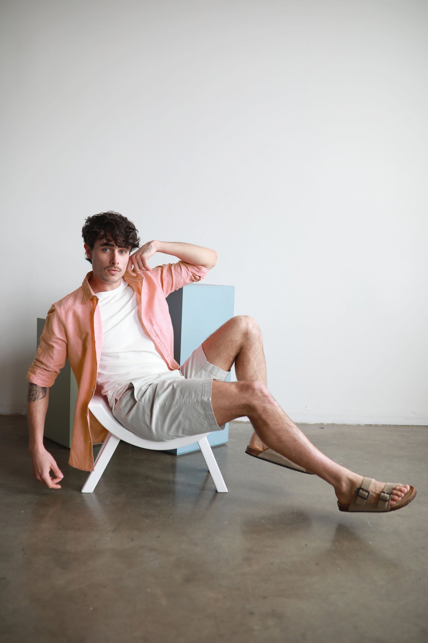 JAMES HAPRER LINEN BLEND LS SHIRT