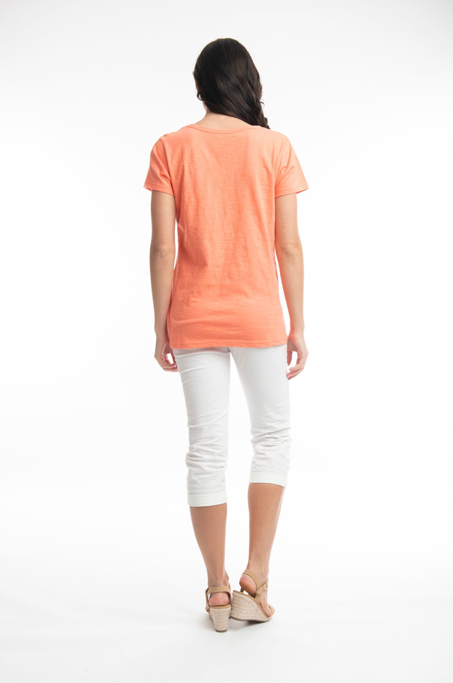 ORIENTIQUE ESSENTIALS V NECK TEE