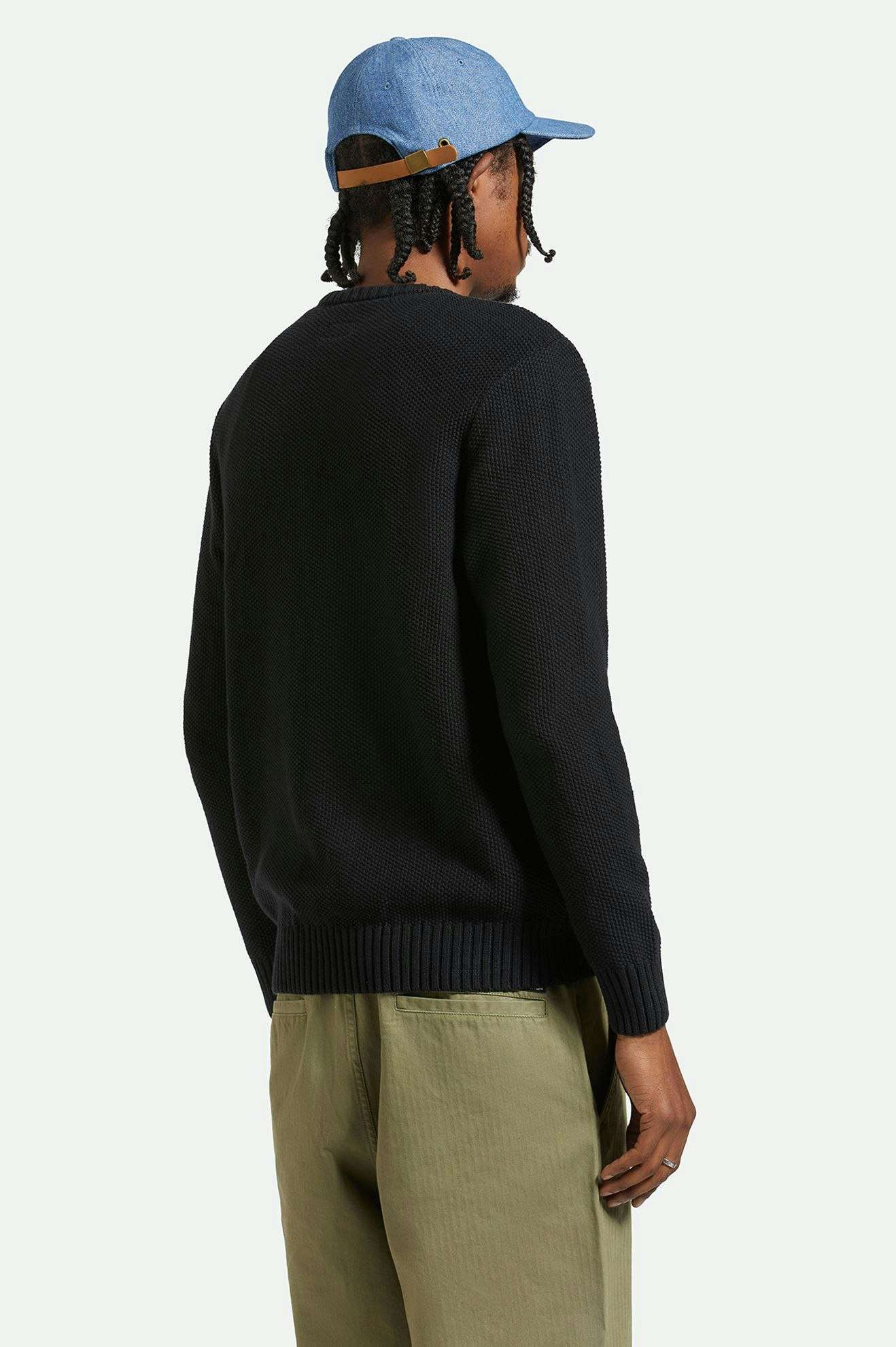 BRIXTON JACQUES WAFFLE KNIT SWEATER