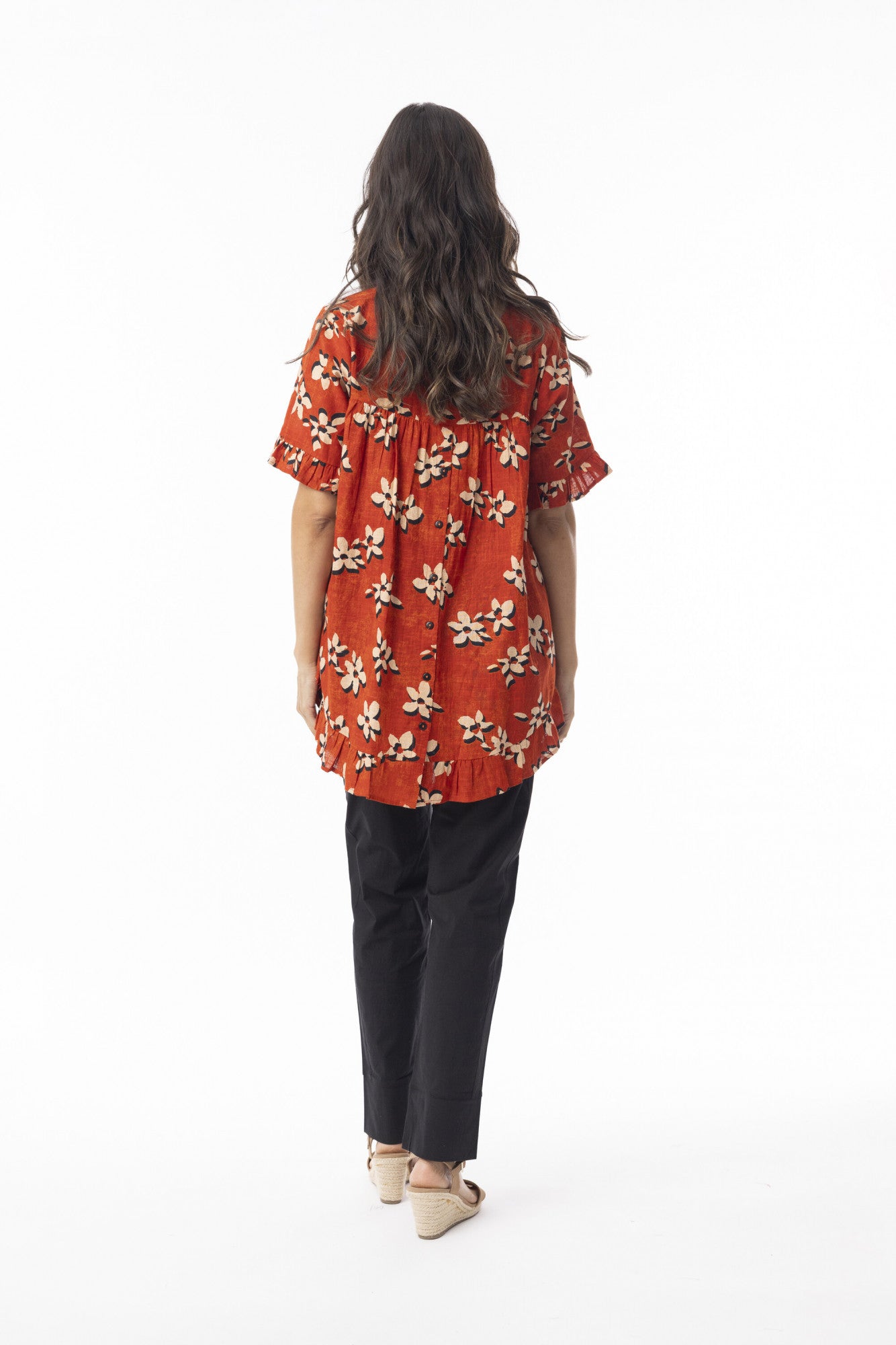 ORIENTIQUE SAVENTA TOP FRILL