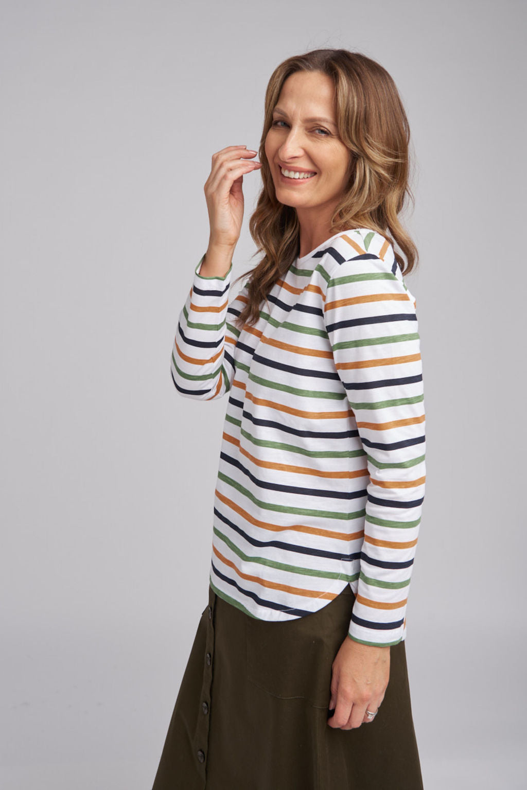 GOONDIWINDI MULTI STRIPE TEE