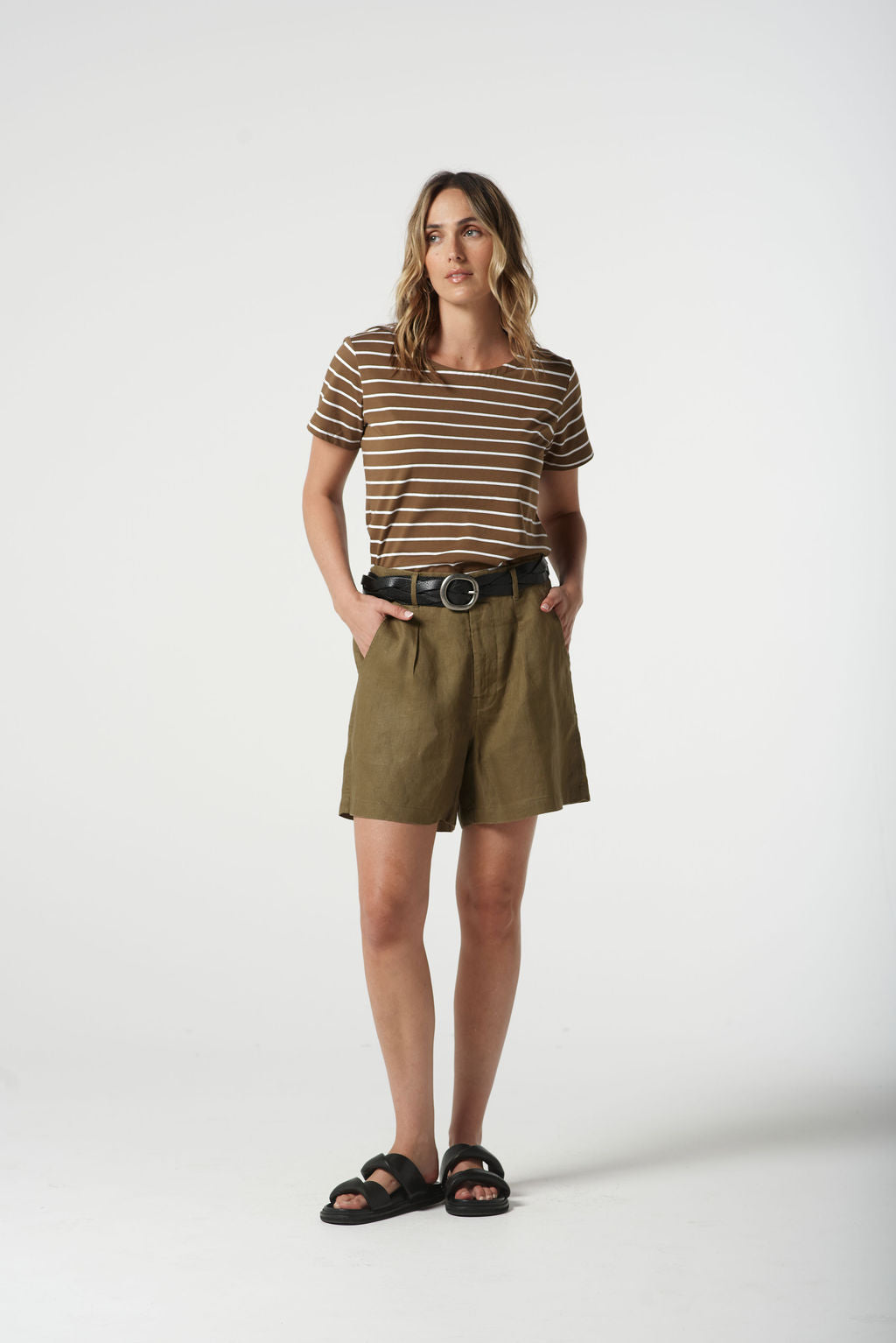 GOONDIWINDI COTTON CREW STRIPE TEE