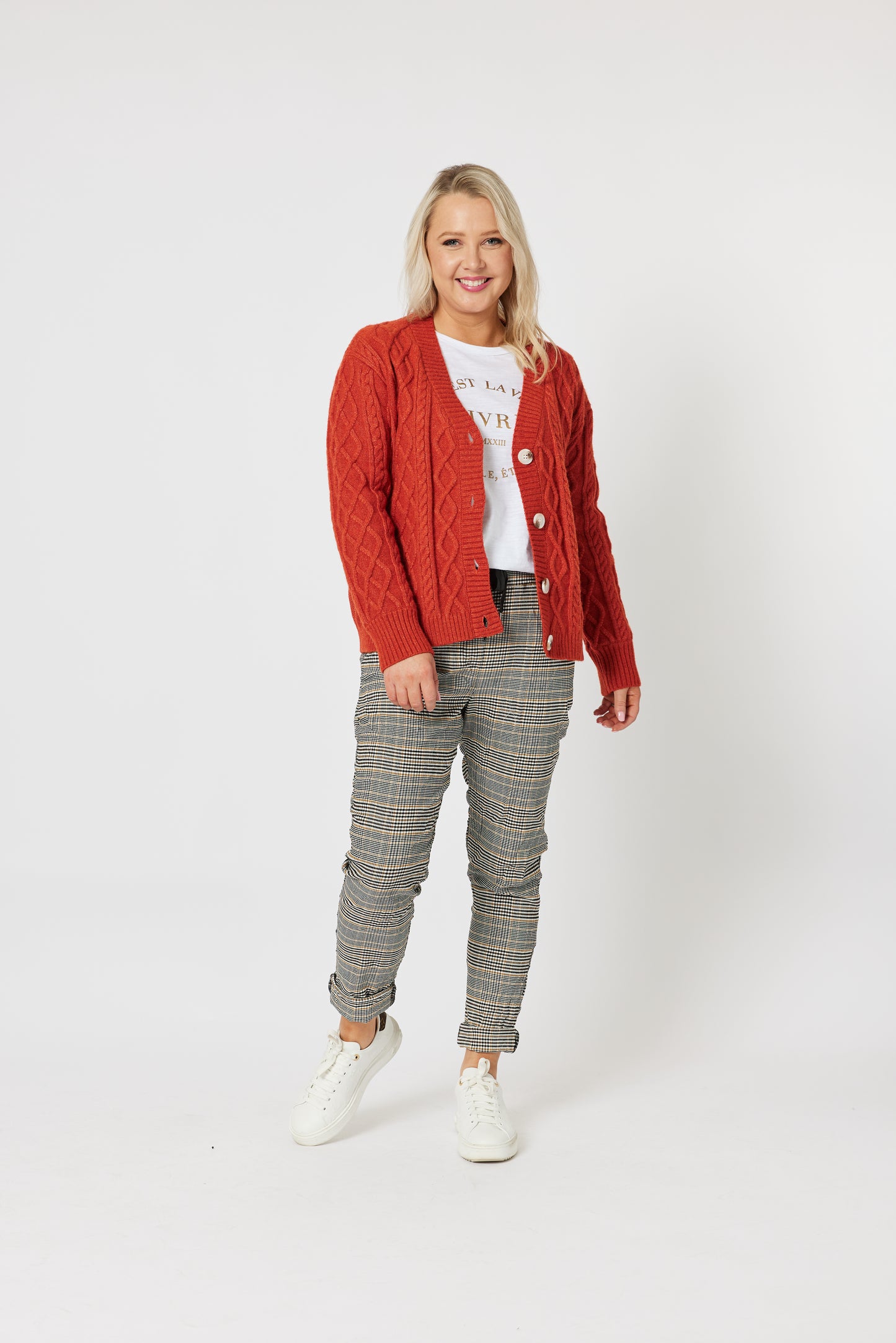 THREADZ DIANA CABLE CARDIGAN