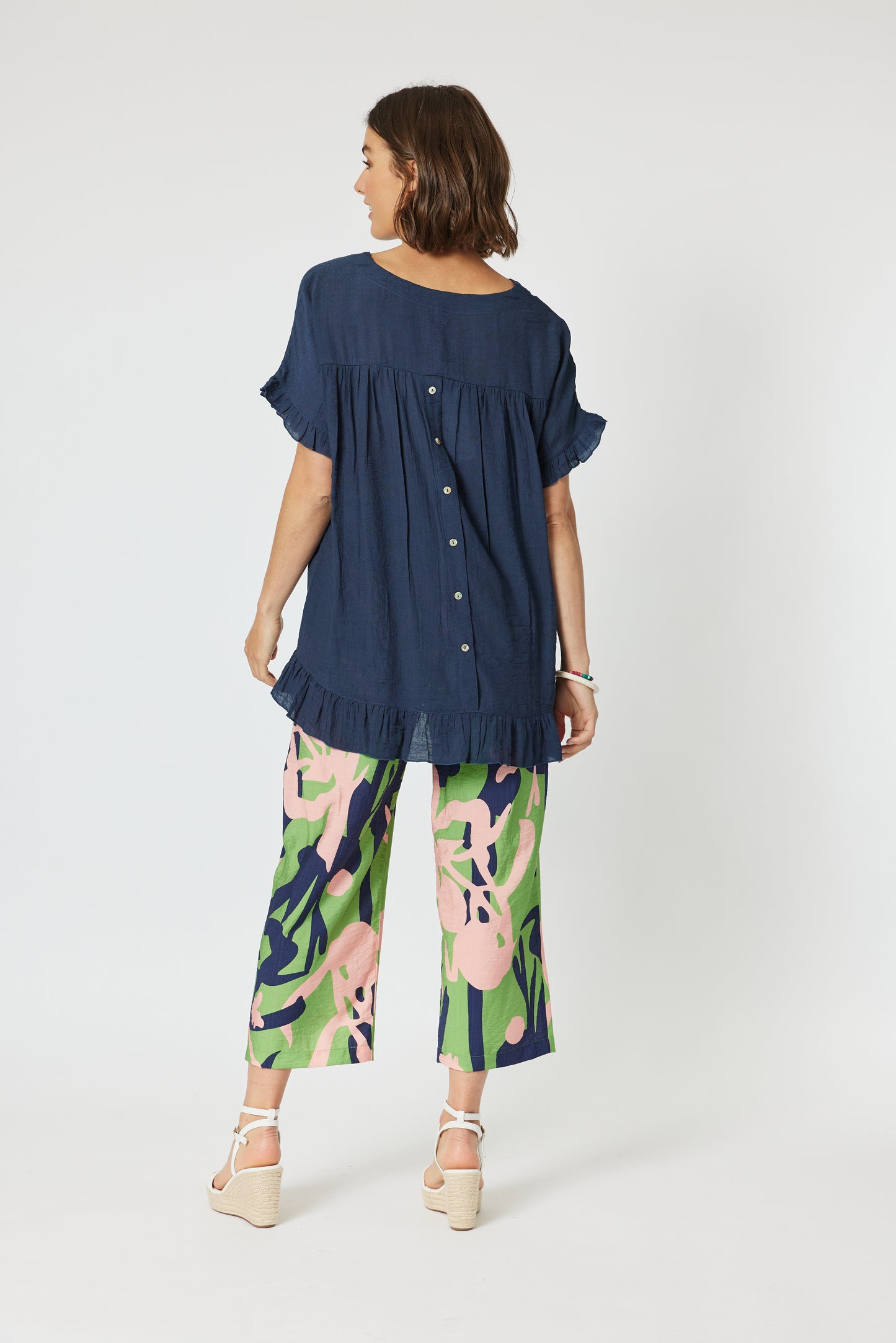CLARITY BUTTON BACK TOP