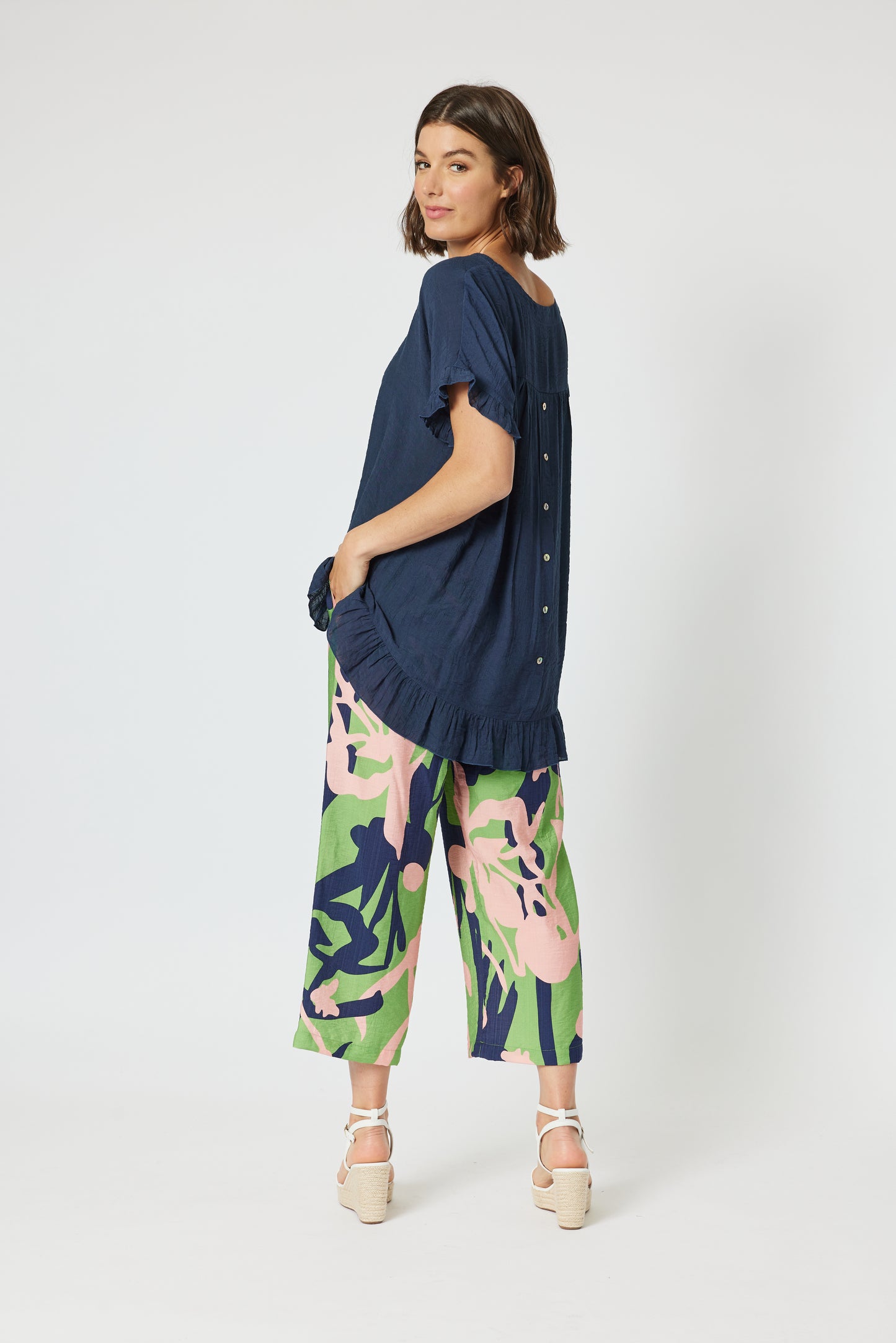 CLARITY BUTTON BACK TOP