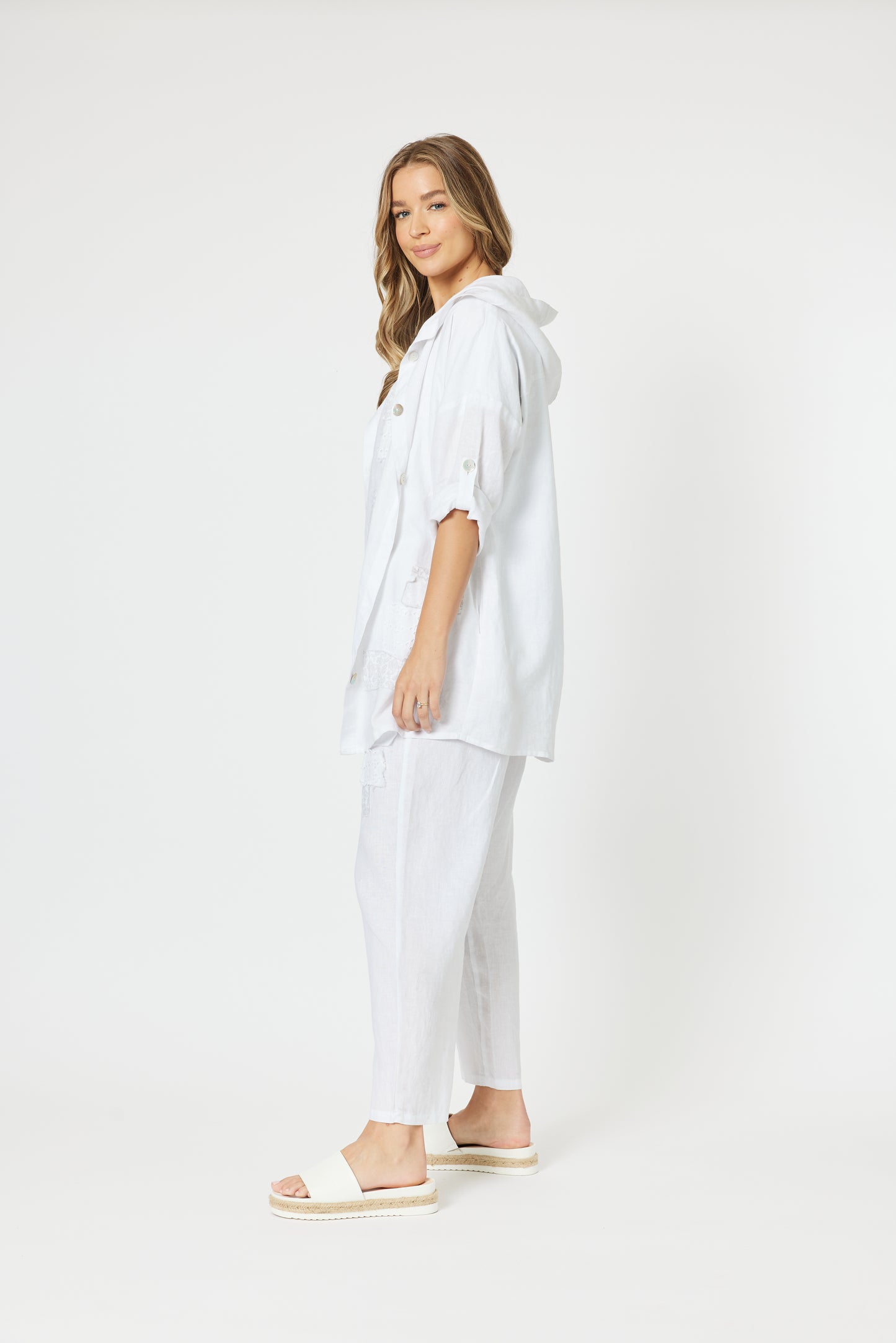 THREADZ HOODED LINEN JACKET