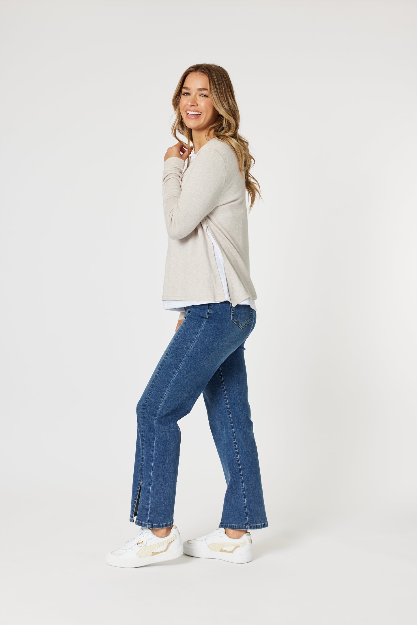 THREADZ ALICE 2IN1 KNIT TOP