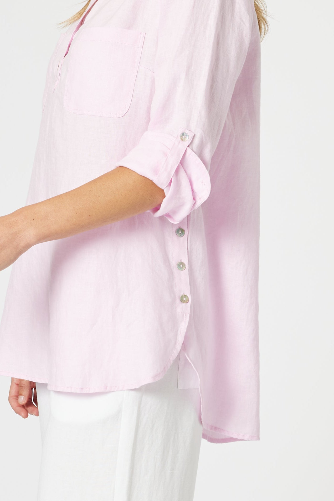 GORDON SMITH AVA LINEN BUTTON SHIRT
