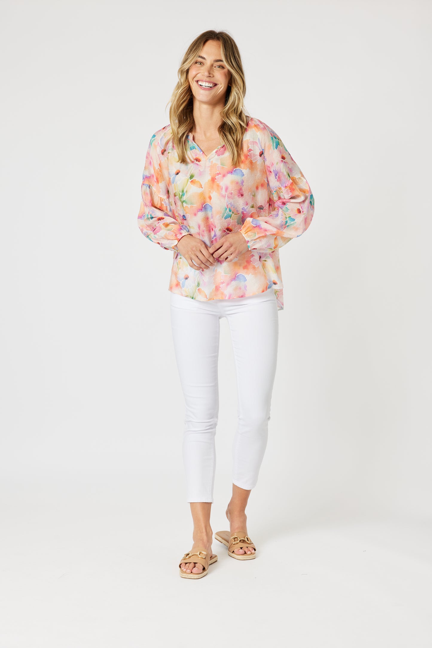 GORDON SMITH SPRING FLORAL TOP