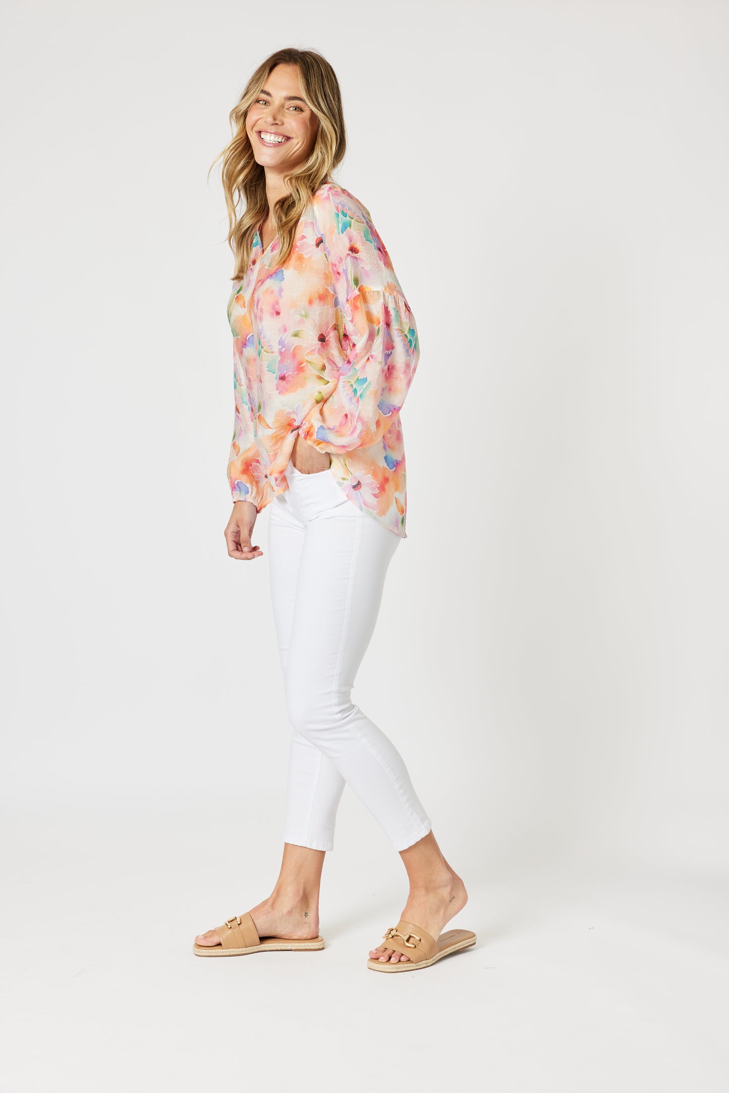 GORDON SMITH SPRING FLORAL TOP