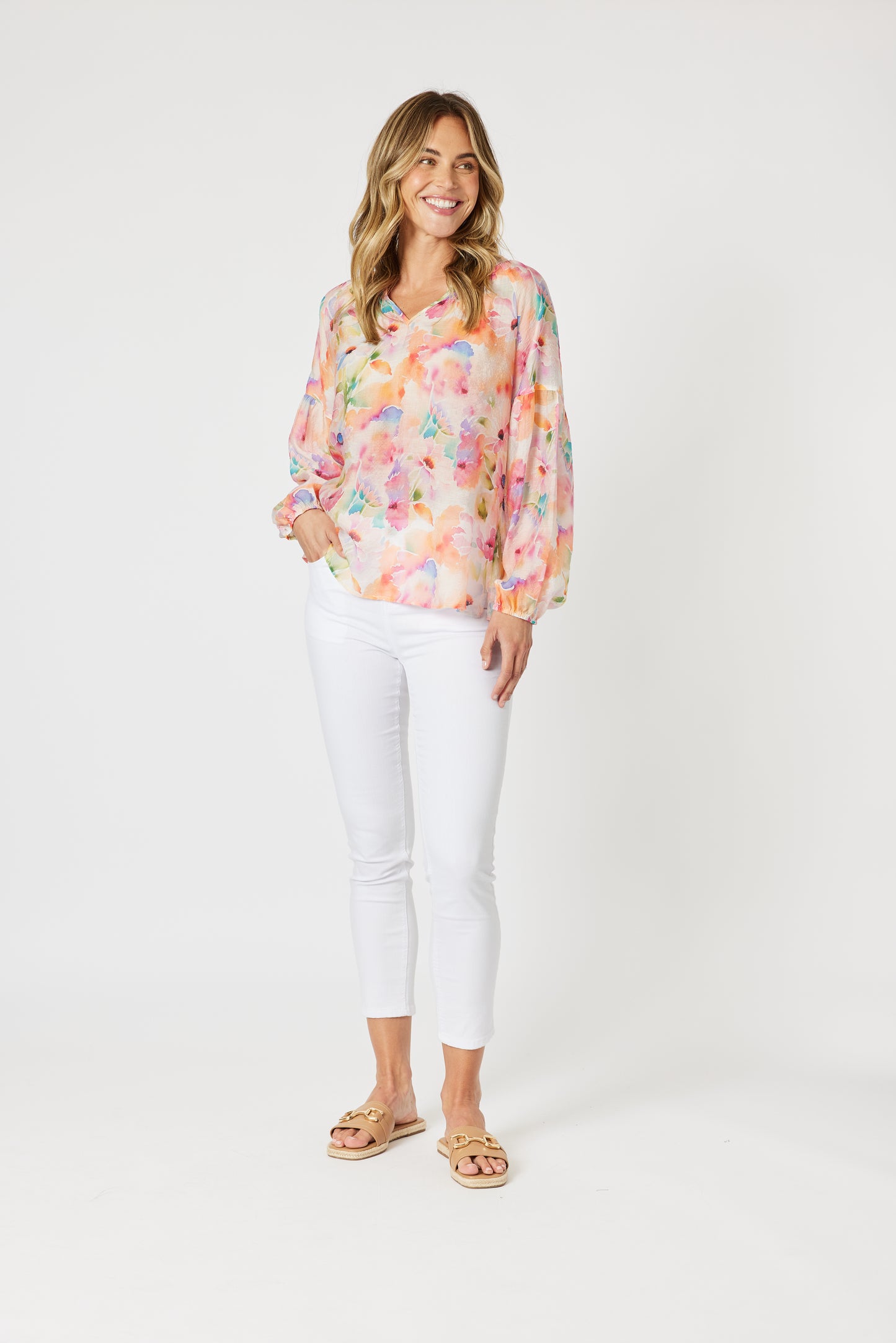 GORDON SMITH SPRING FLORAL TOP