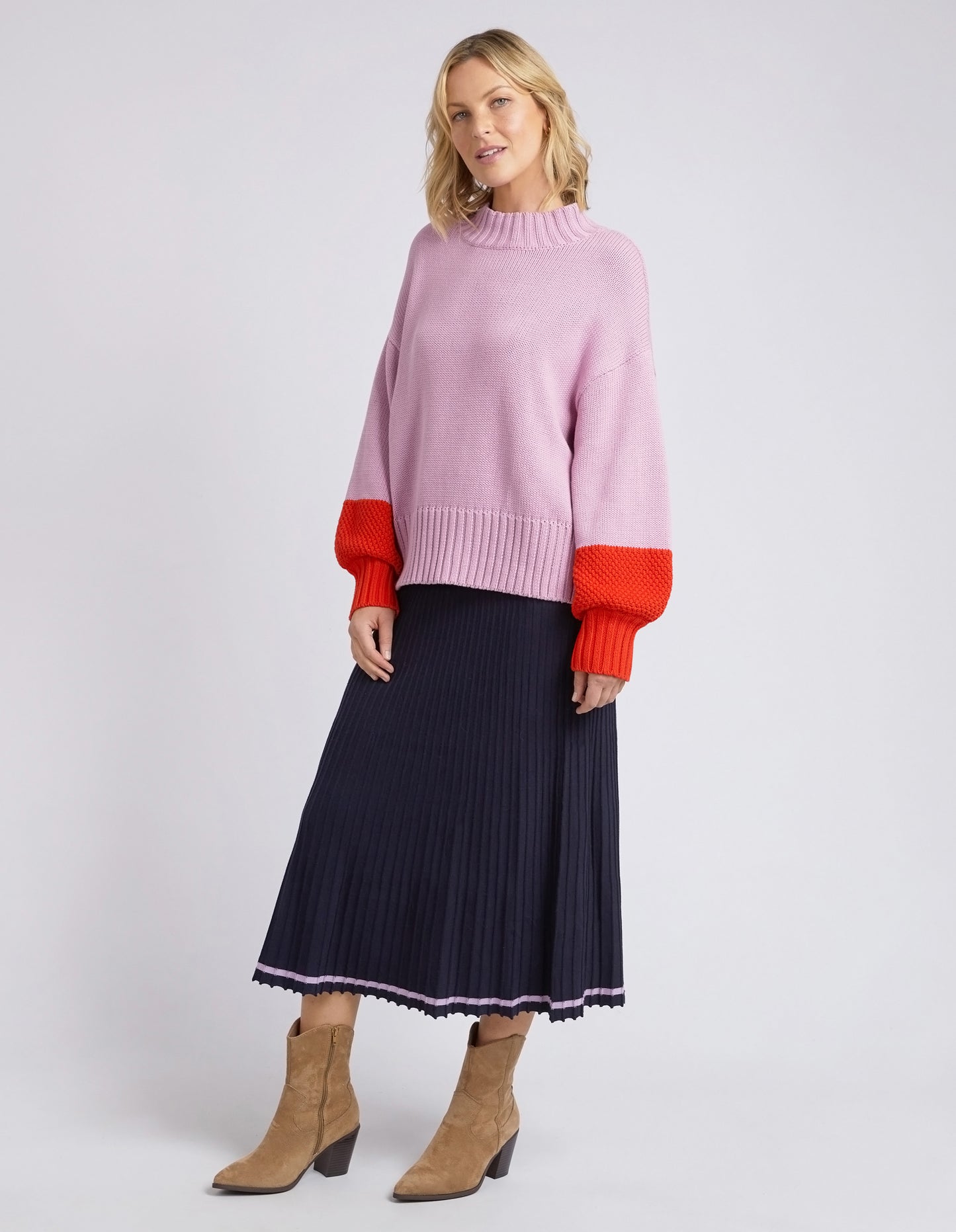 ELM LOUIE MOCK NECK KNIT
