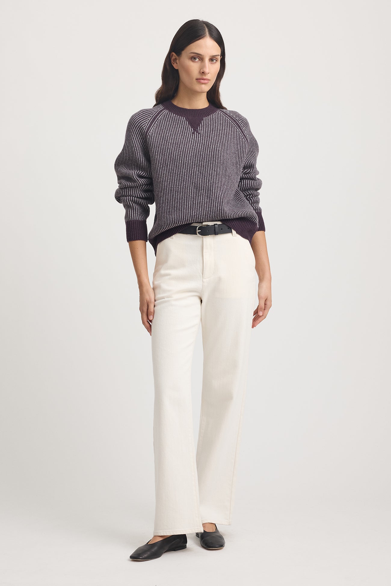 TOORALLIE PIN STRIPE CREW