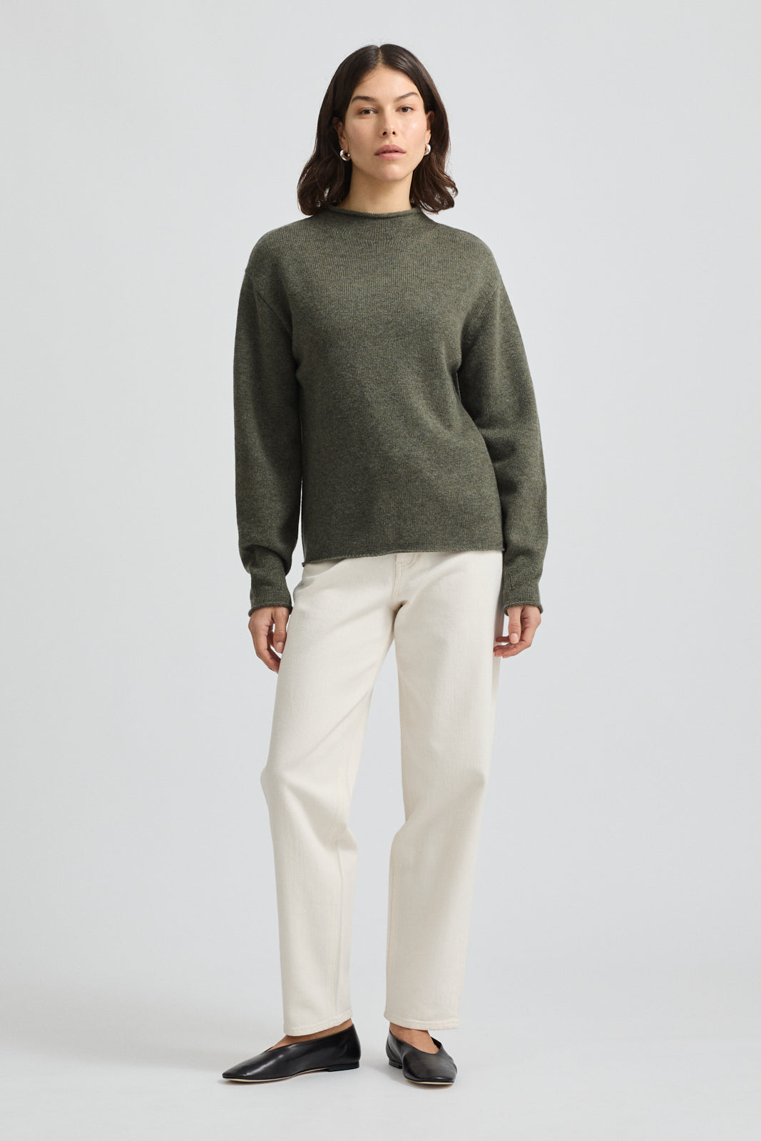 TOORALLIE RELAXED FIT MOCK NECK