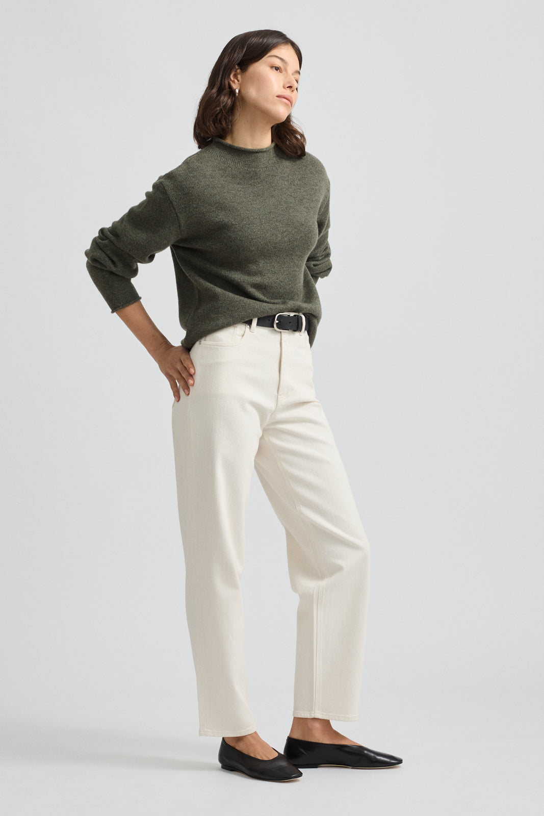 TOORALLIE RELAXED FIT MOCK NECK