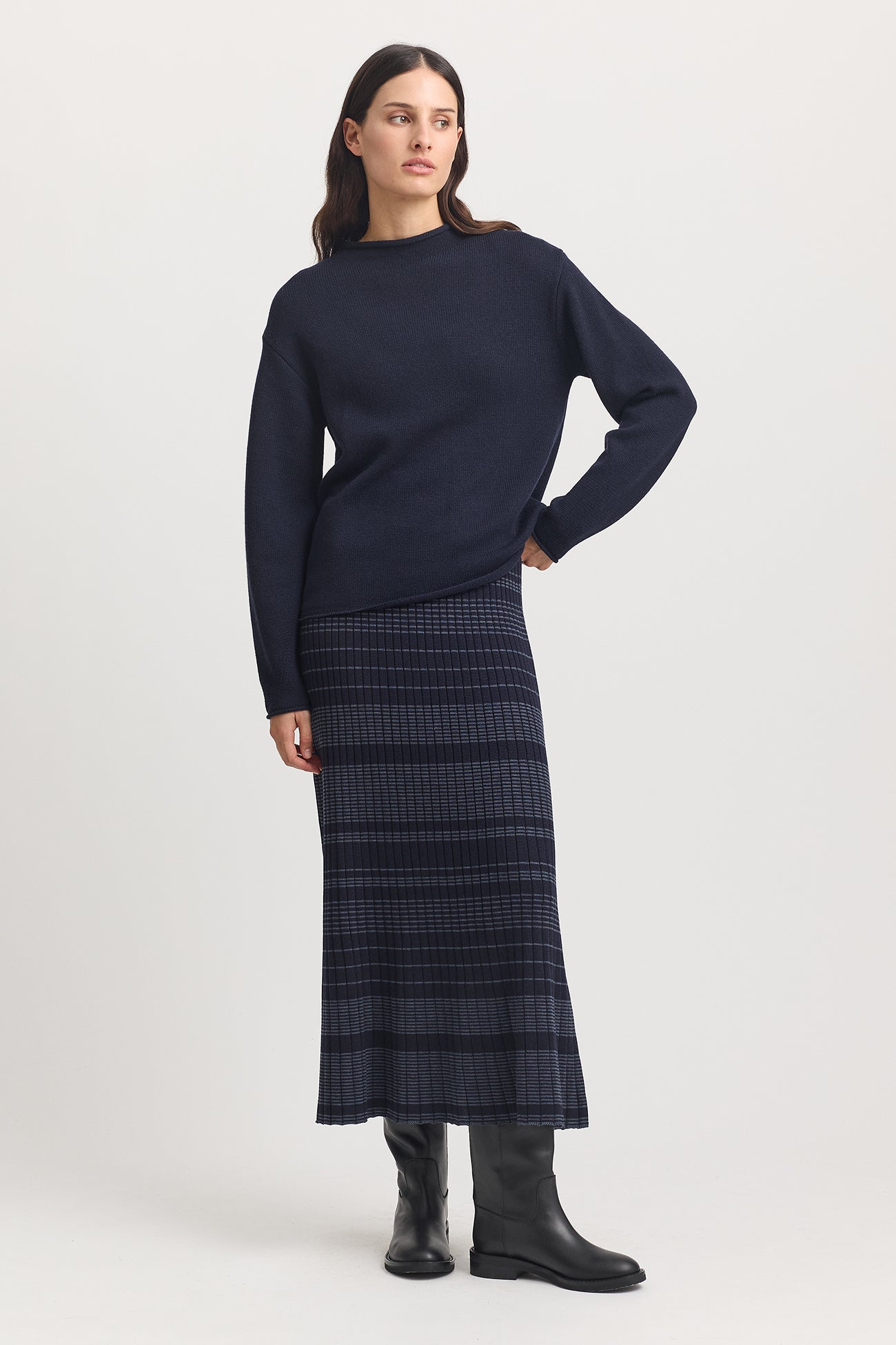 TOORALLIE RELAXED FIT MOCK NECK