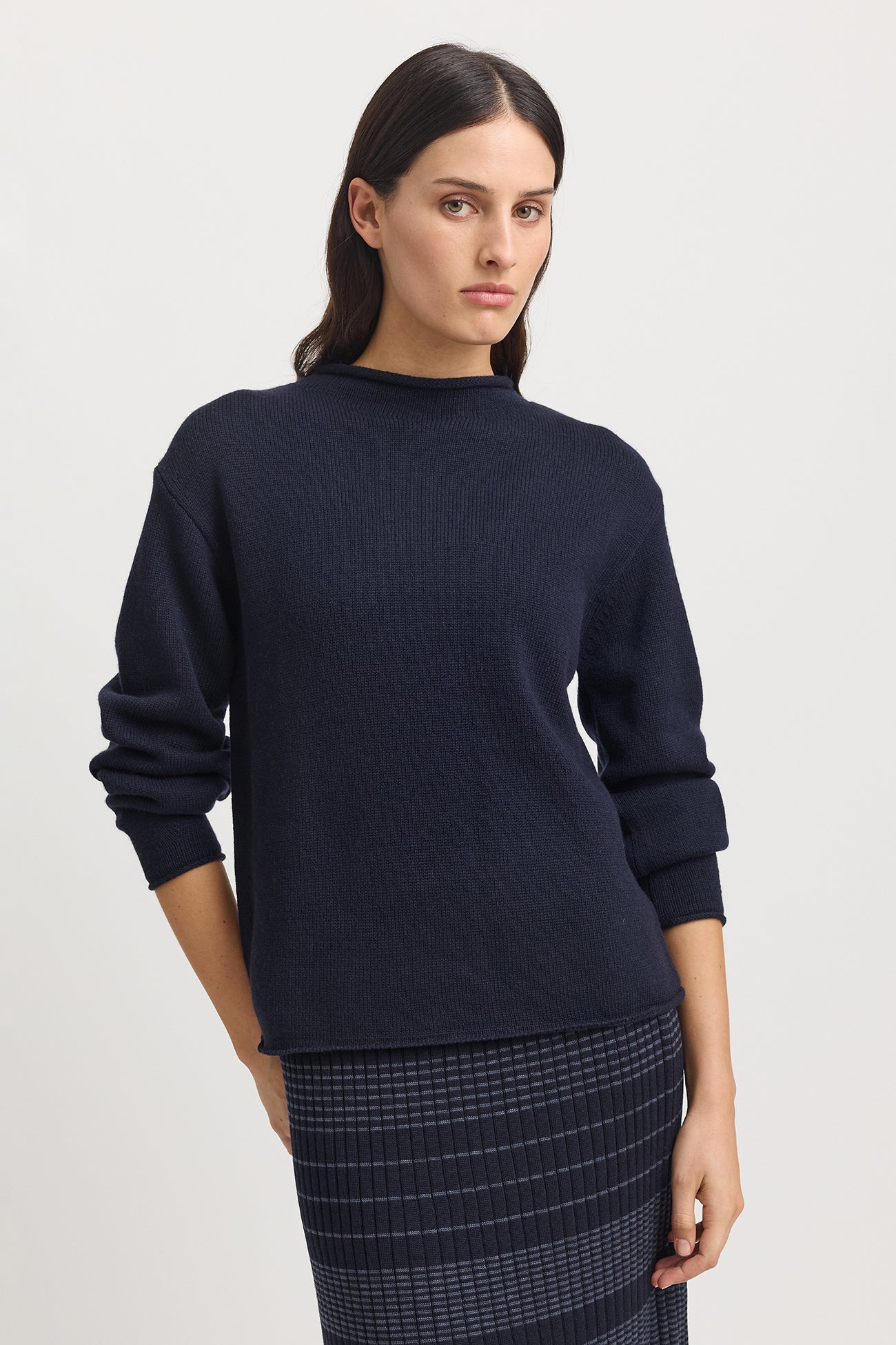 TOORALLIE RELAXED FIT MOCK NECK
