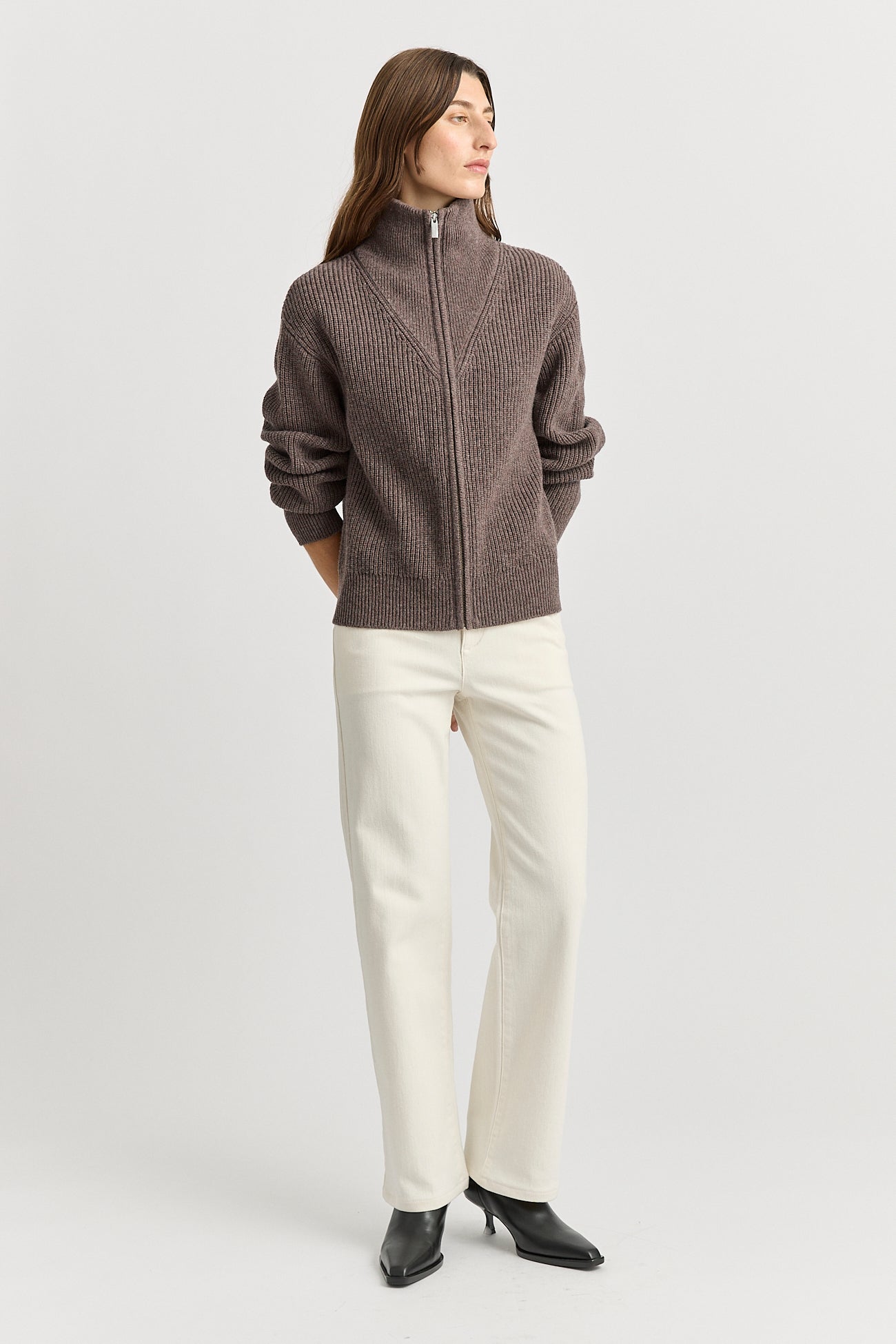 TOORALLIE ZIP THROUGH KNIT