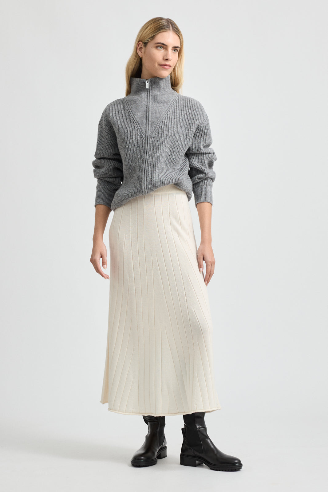TOORALLIE ZIP THROUGH KNIT