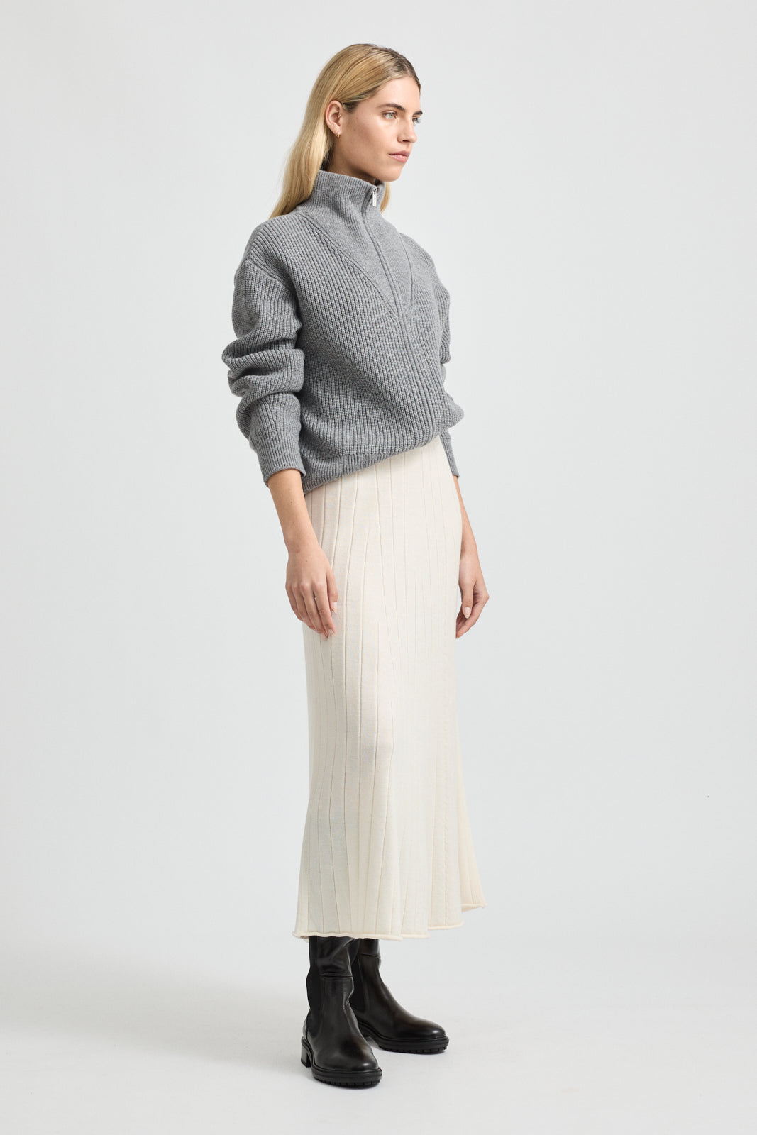 TOORALLIE ZIP THROUGH KNIT