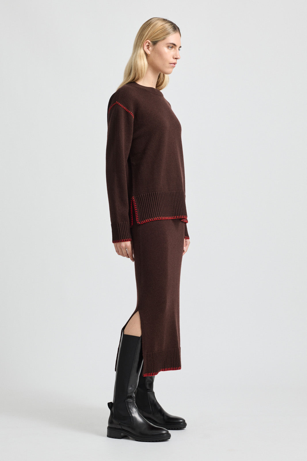 TOORALLIE BLANKET STITCH JUMPER