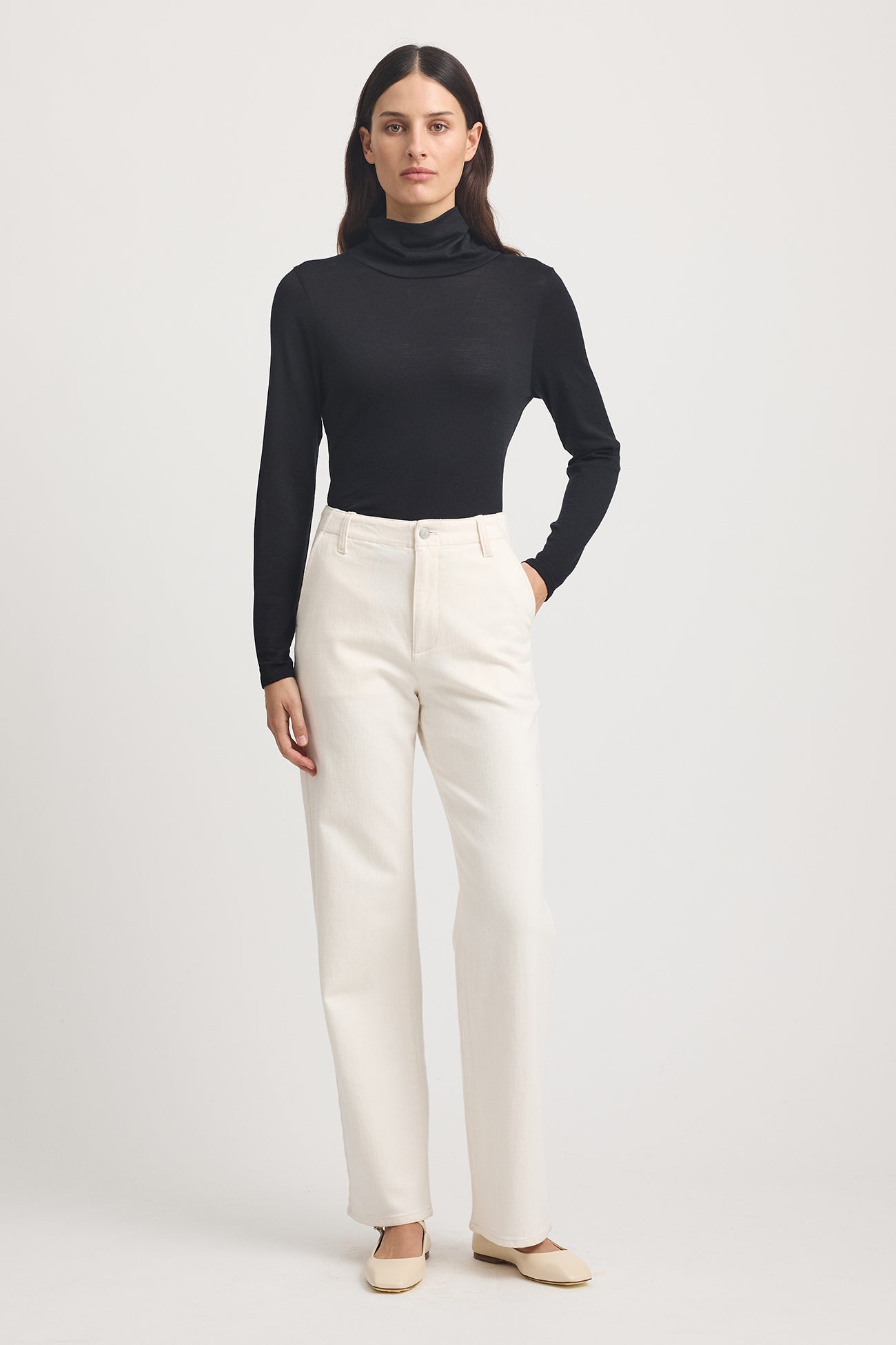 TOORALLIE TURTLE NECK MERINO TEE
