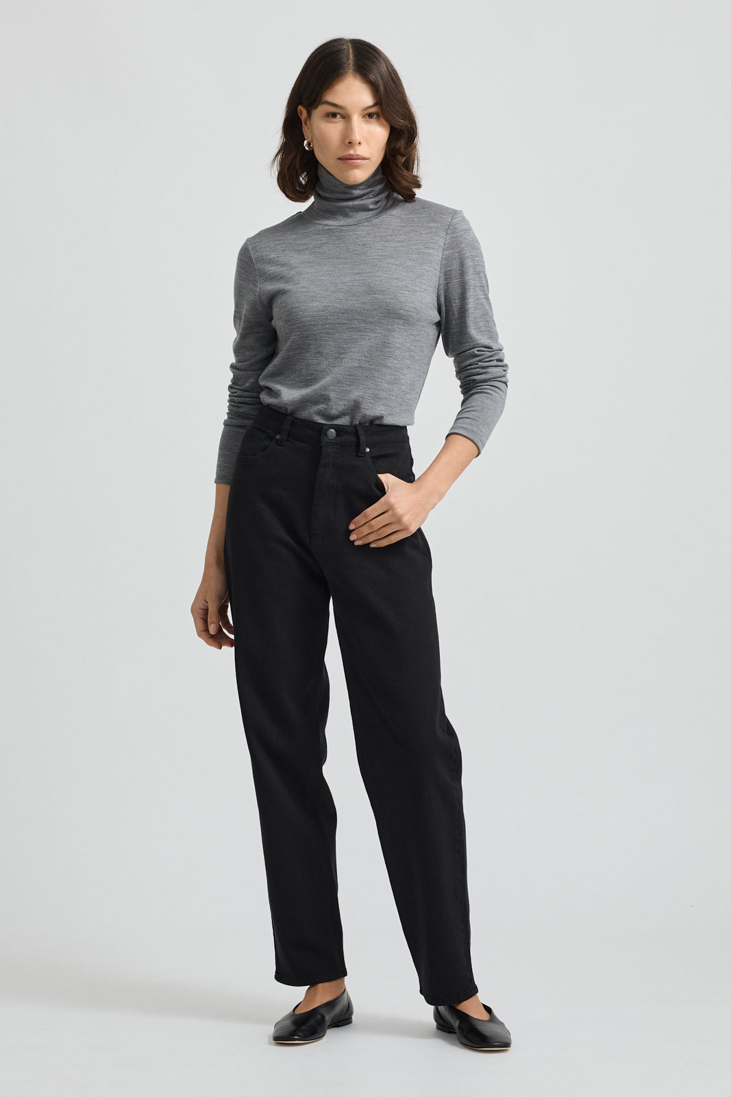 TOORALLIE TURTLE NECK MERINO TEE
