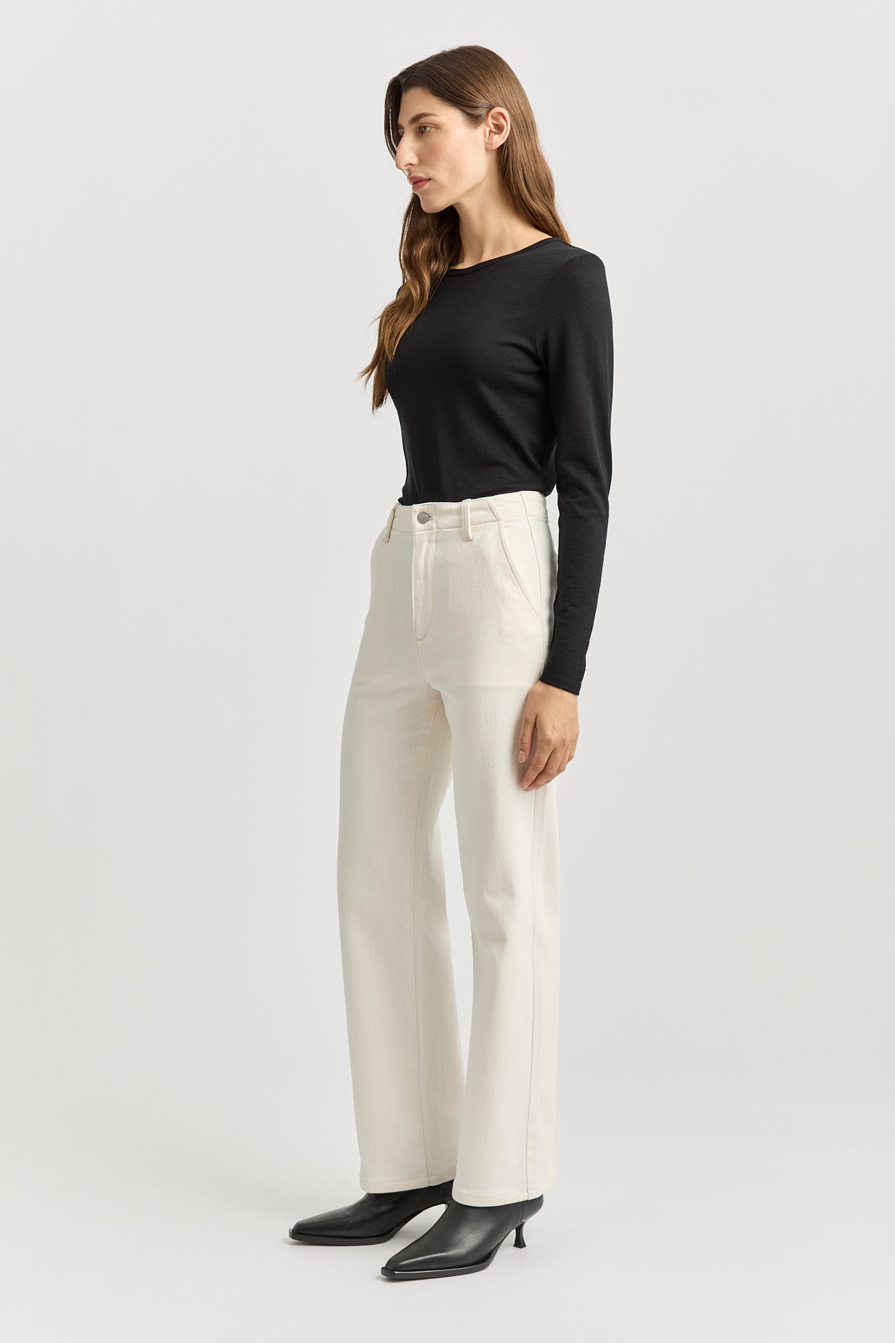 TOORALLIE CREW MERINO TEE - BLACK