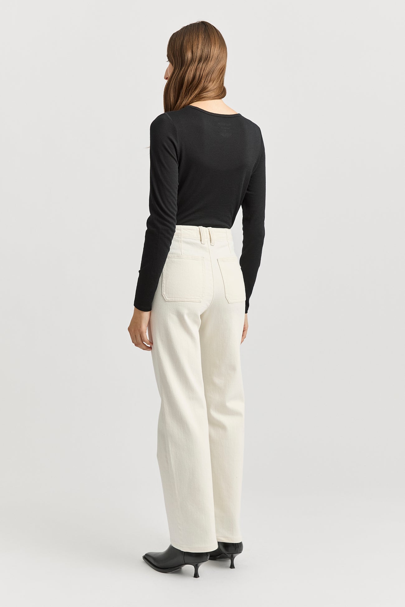 TOORALLIE CREW MERINO TEE - BLACK
