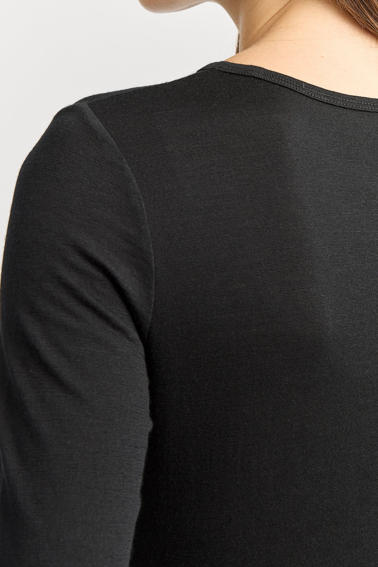 TOORALLIE CREW MERINO TEE - BLACK