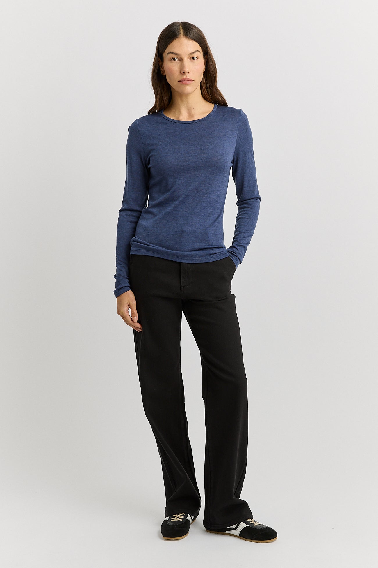 TOORALLIE CREW MERINO TEE - GALAXY