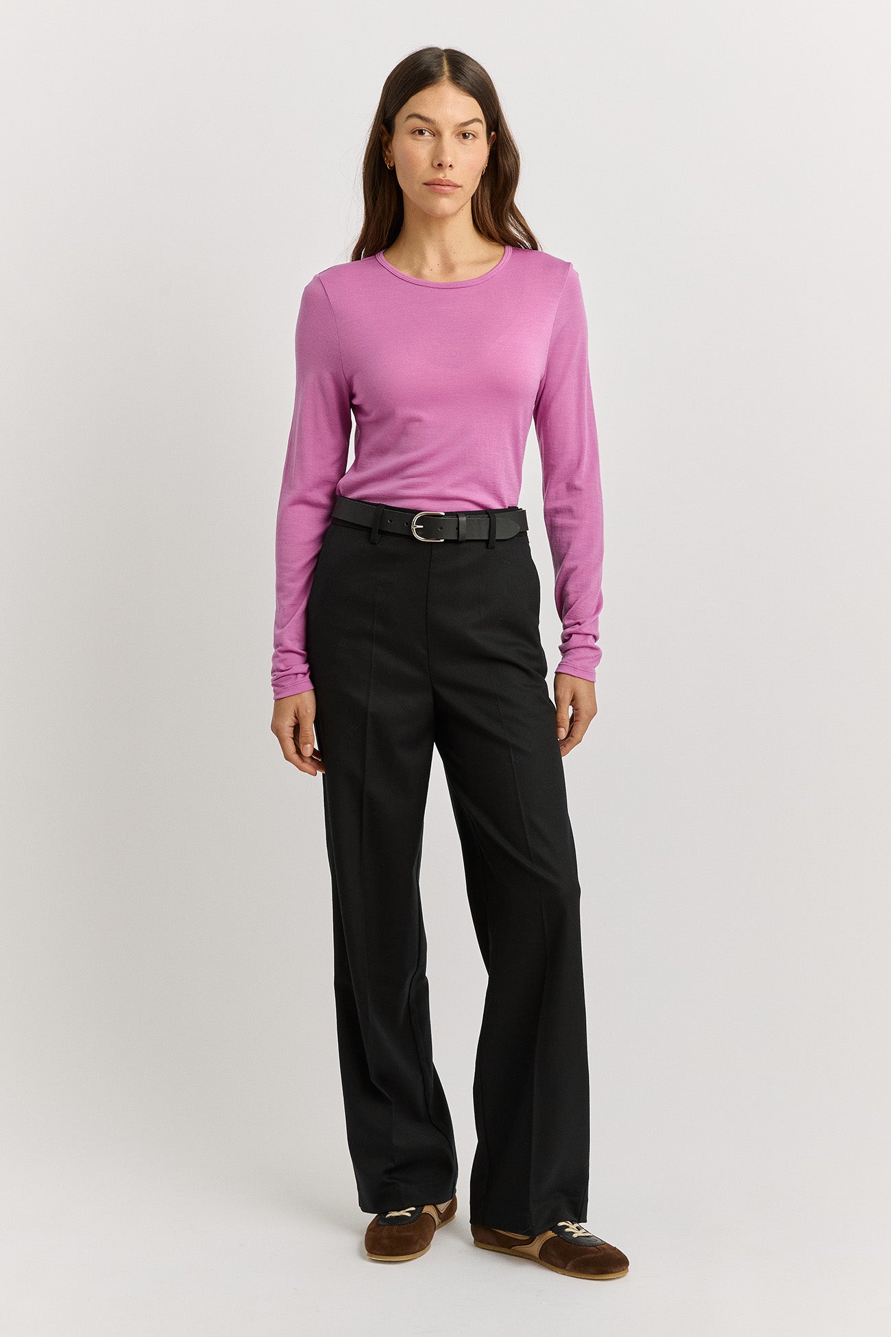 TOORALLIE CREW MERINO TEE - ULTRAVIOLET