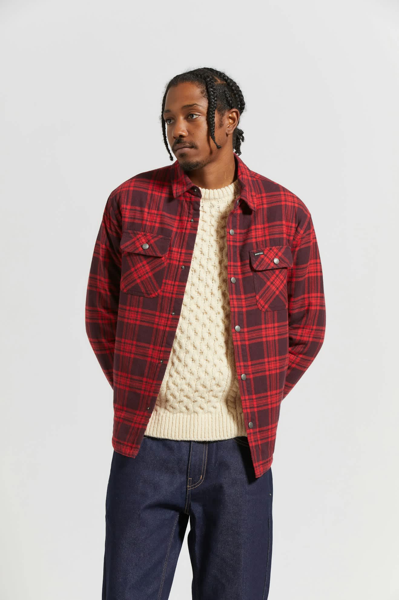BRIXTON BOWERY QUILTED FLANNEL