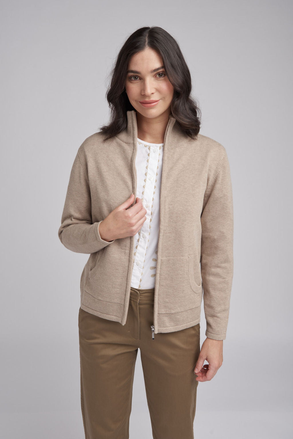 GOONDIWINDI ZIP KNIT CARDIGAN