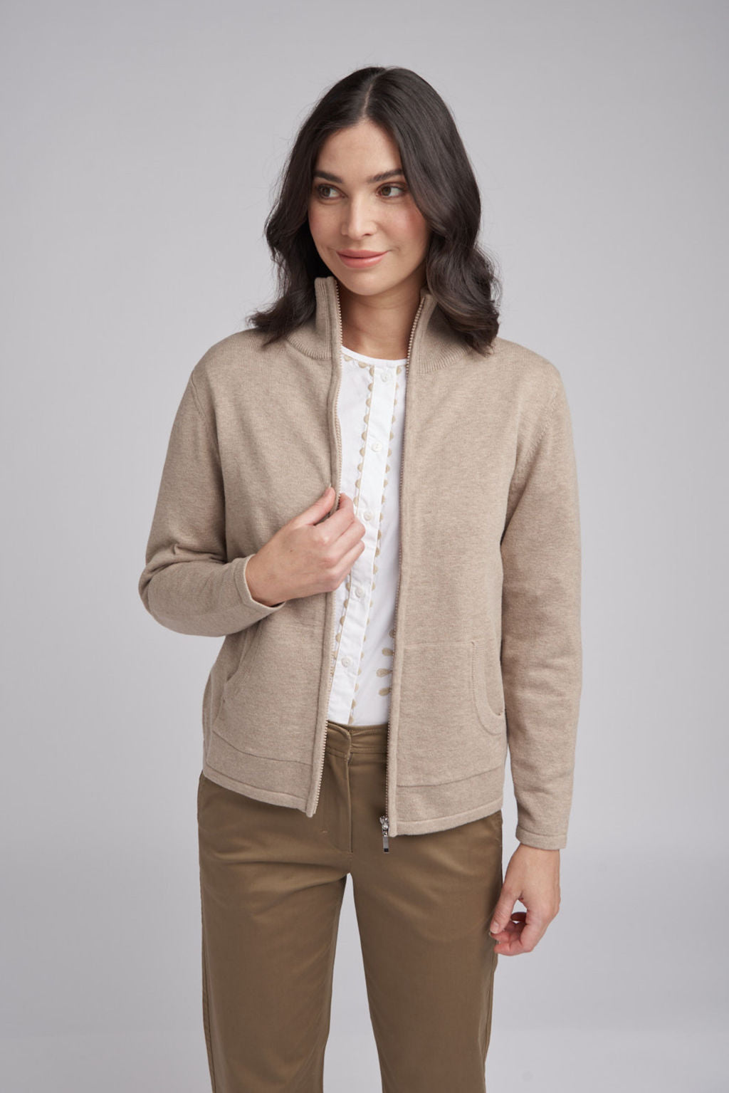 GOONDIWINDI ZIP KNIT CARDIGAN