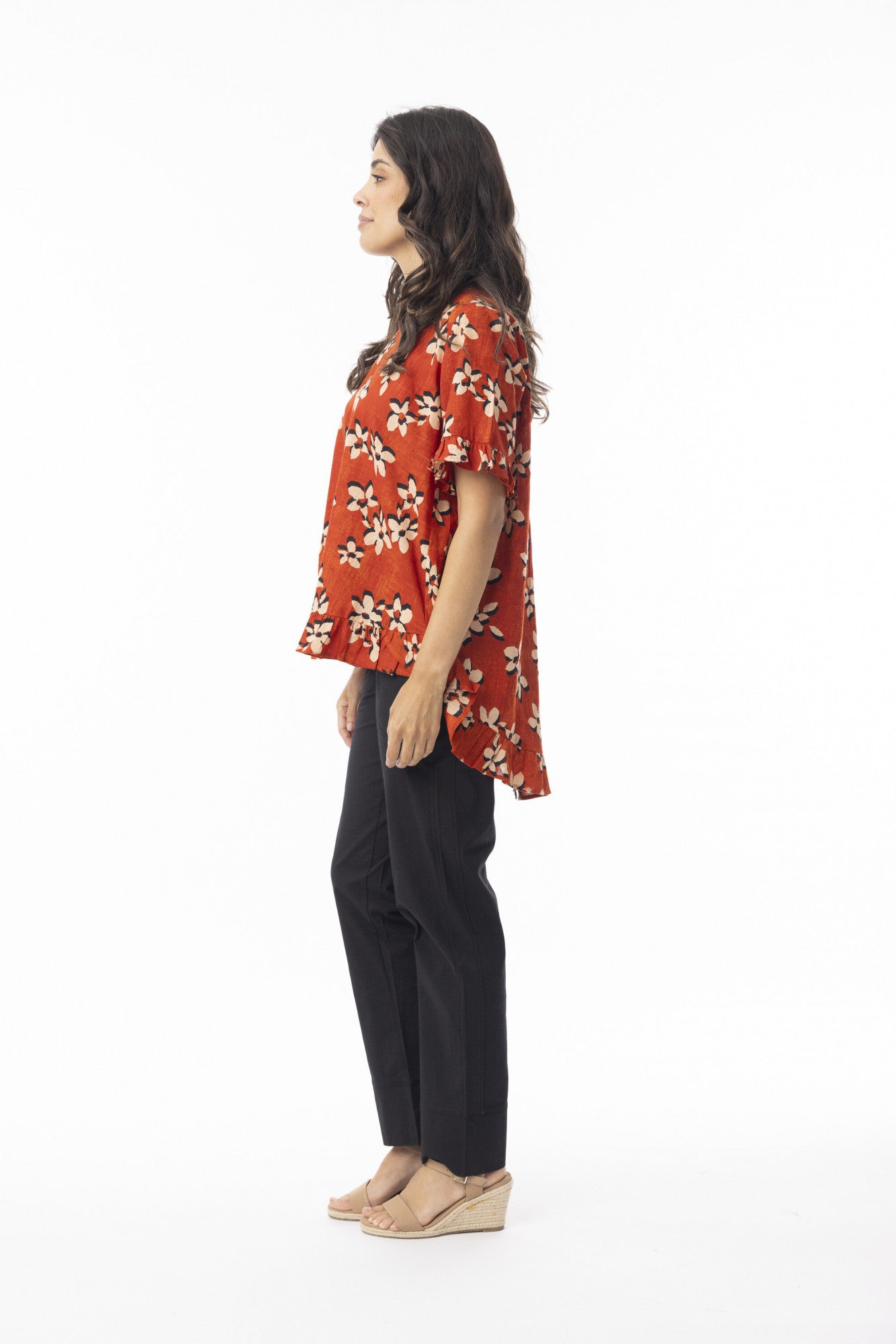 ORIENTIQUE SAVENTA TOP FRILL