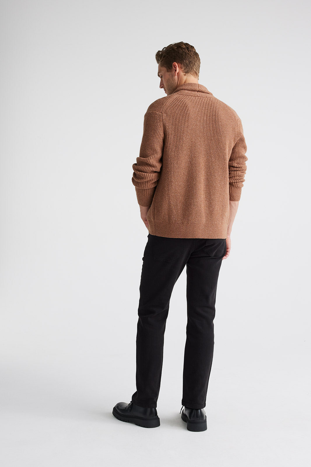 TOORALLIE RIBBED SHAWL CARDIGAN