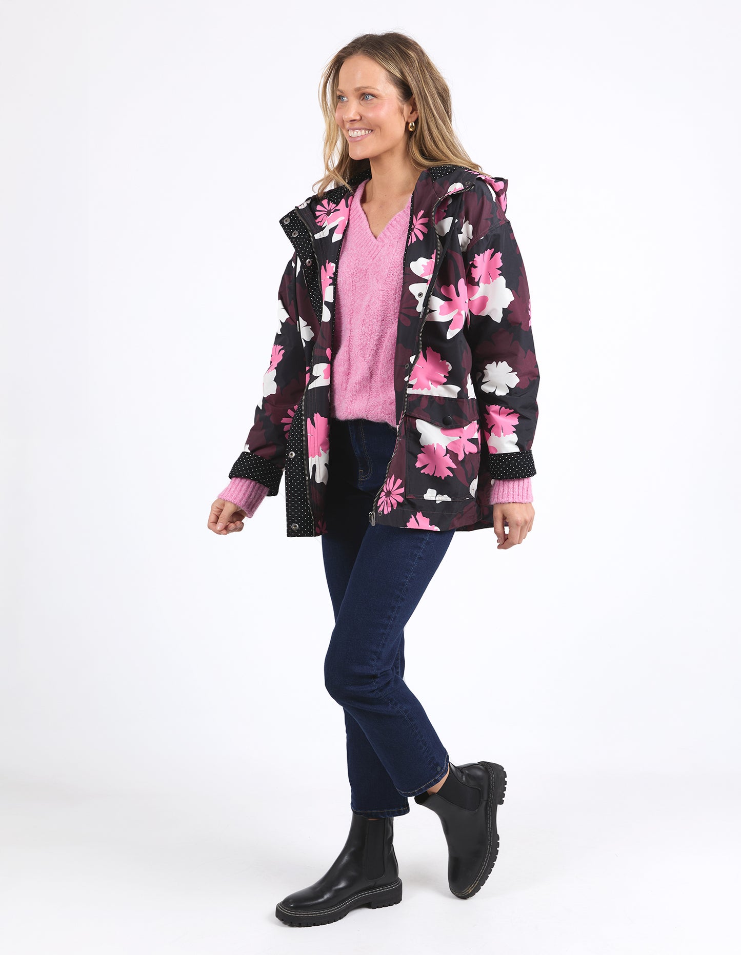 ELM HADLEY FLORAL RAINCOAT
