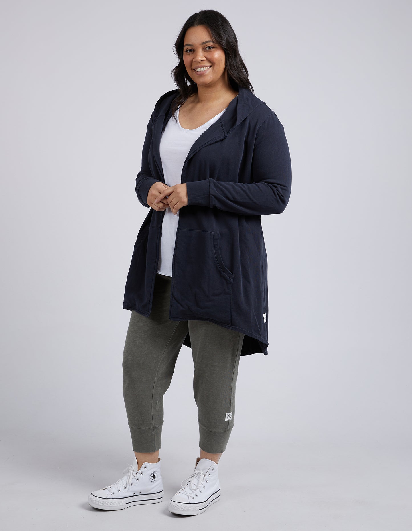 ELM COMPOSURE HOODED CARDI
