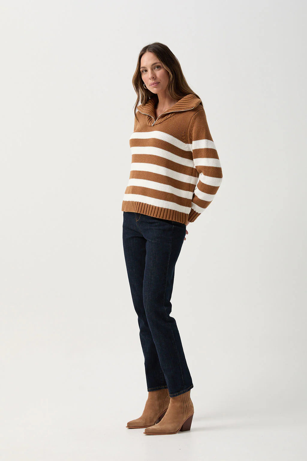 GOONDIWINDI STRIPE CHUNKY JUMPER