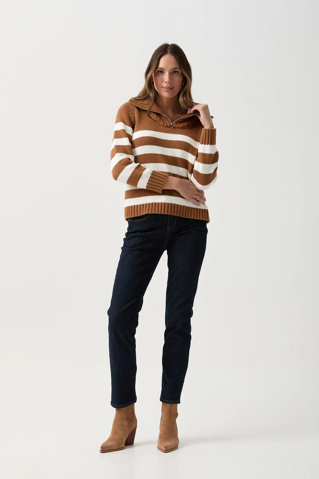 GOONDIWINDI STRIPE CHUNKY JUMPER