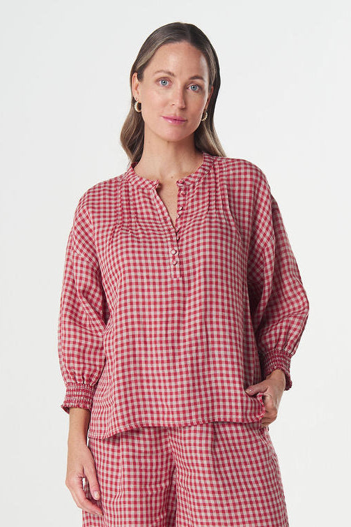 GOONDIWINDI MAPLE MINI CHECK BLOUSE
