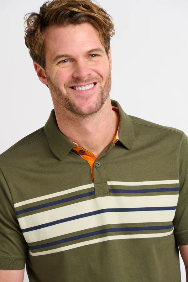 BRAKEBURN CHEST STRIPE POLO
