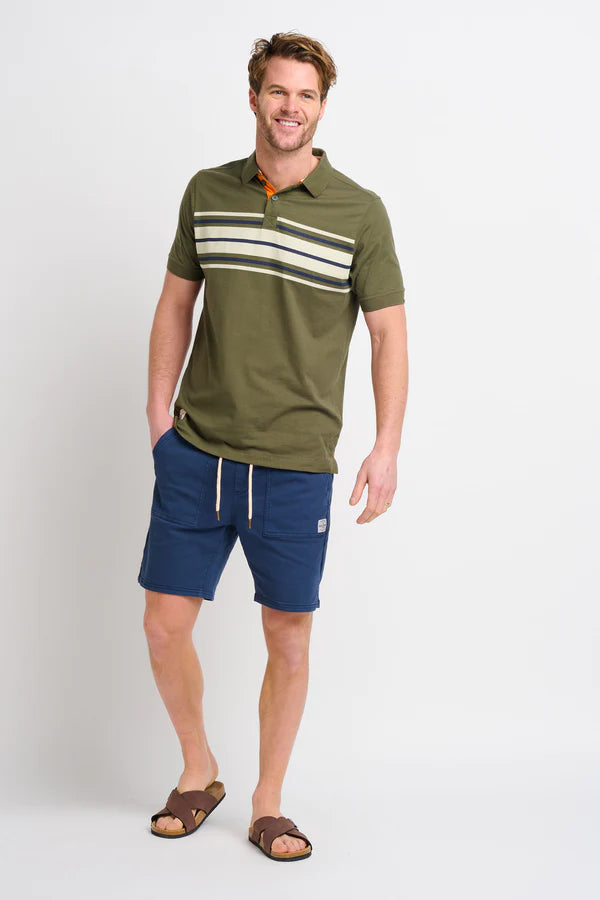 BRAKEBURN CHEST STRIPE POLO