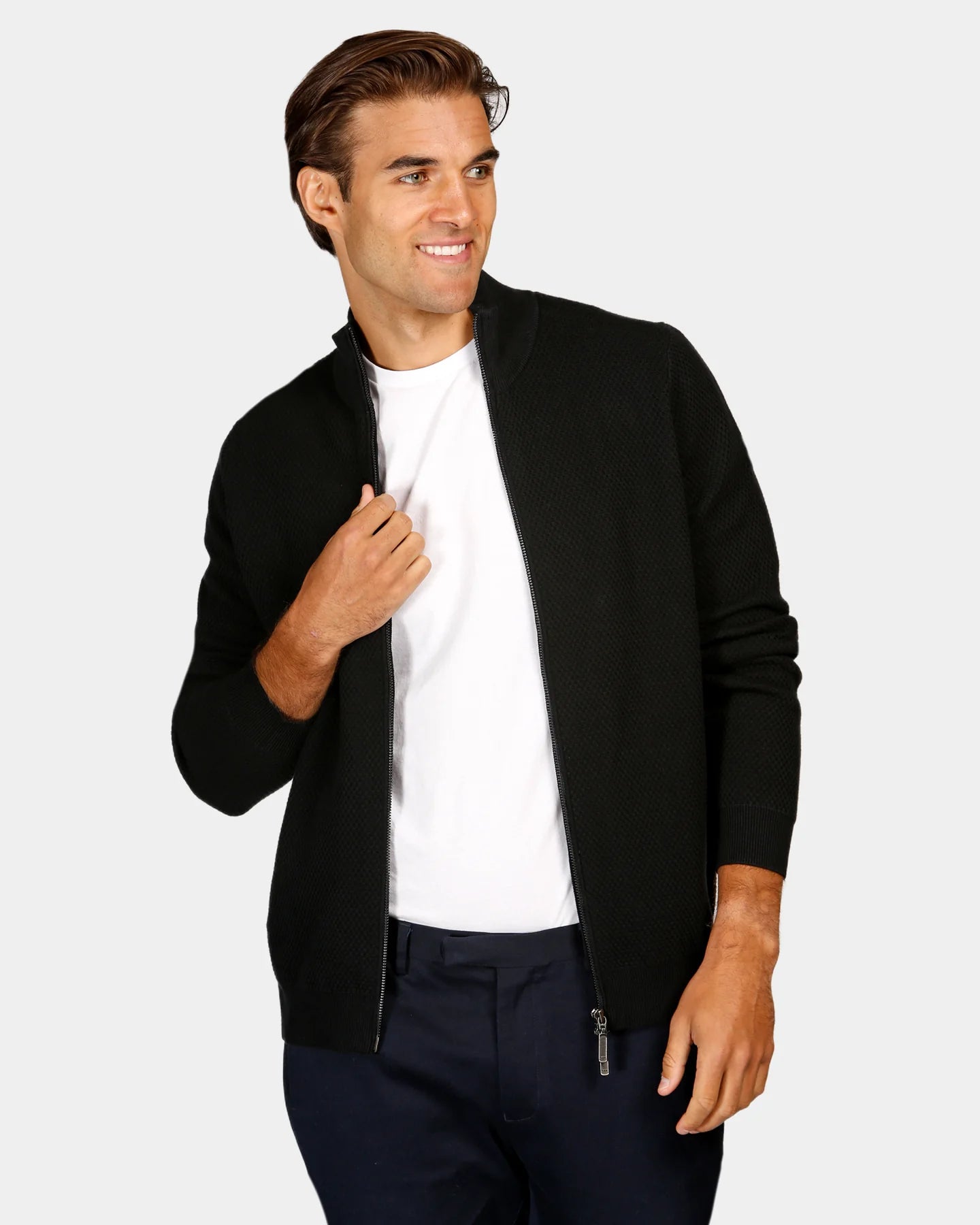BROOKSFIELD ZIPPED CARDIGAN