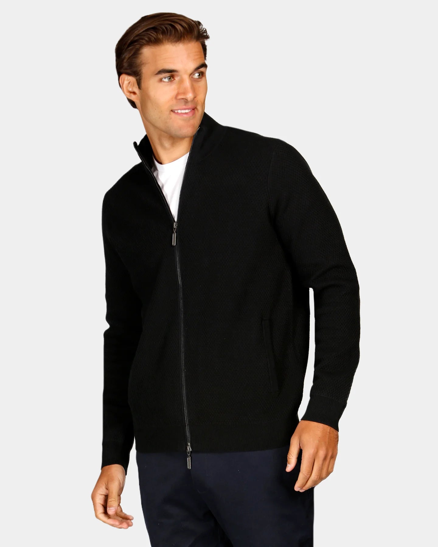 BROOKSFIELD ZIPPED CARDIGAN