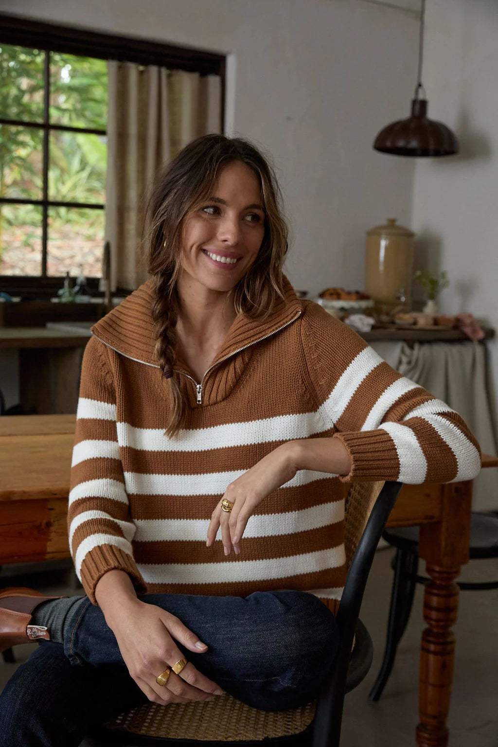 GOONDIWINDI STRIPE CHUNKY JUMPER