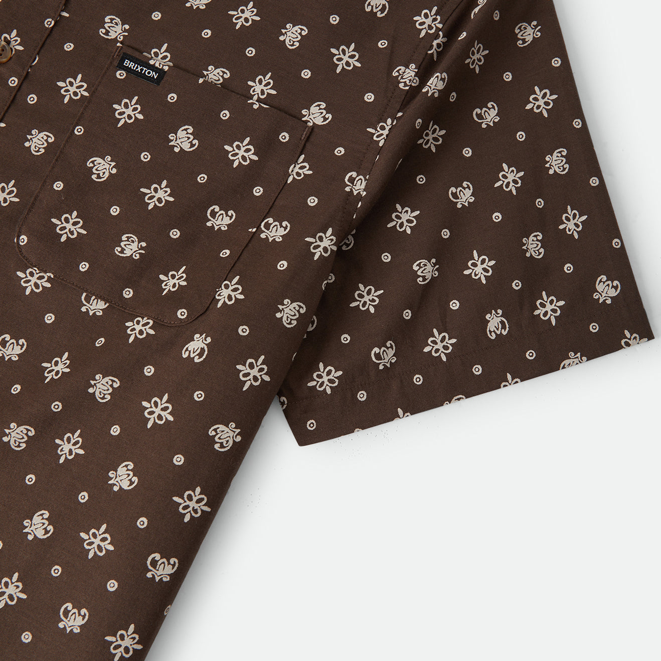 BRIXTON CHARTER SHORT SLEEVE BANDANA SHIRT