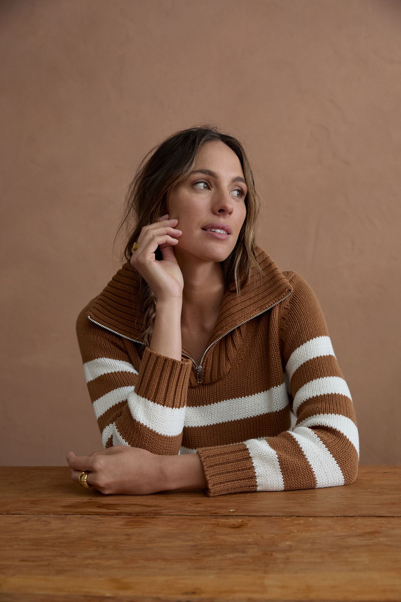 GOONDIWINDI STRIPE CHUNKY JUMPER